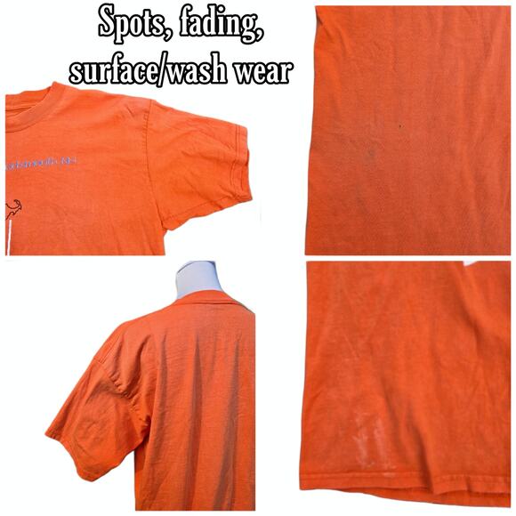 Orange Graphic Tshirt Size L Fishing Boat Maureen Jane Portsmouth NH Wanchese - Picture 6 of 9